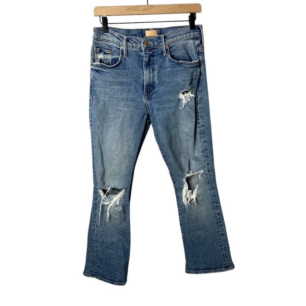 Mother The Insider Ankle Jeans Distressed Ankle and Doom Wash Size 29 Denim - Picture 2 of 8